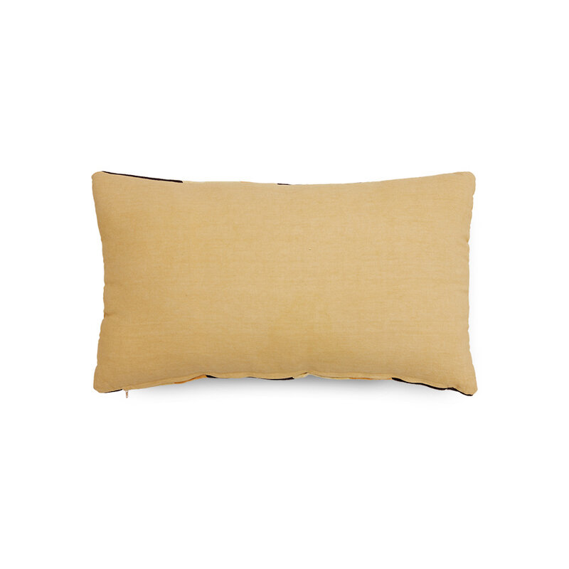 HKliving-collectie Gestreept fluwelen kussen Sunkissed (50x30cm)