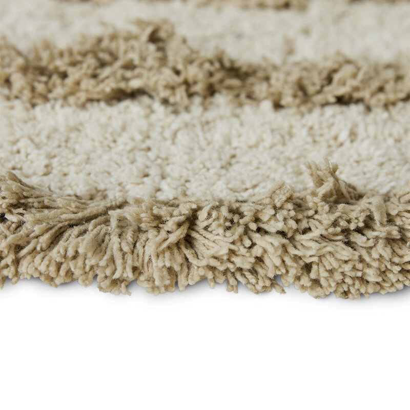 HKLIVING-collectie Round bath mat cream (ø120cm)