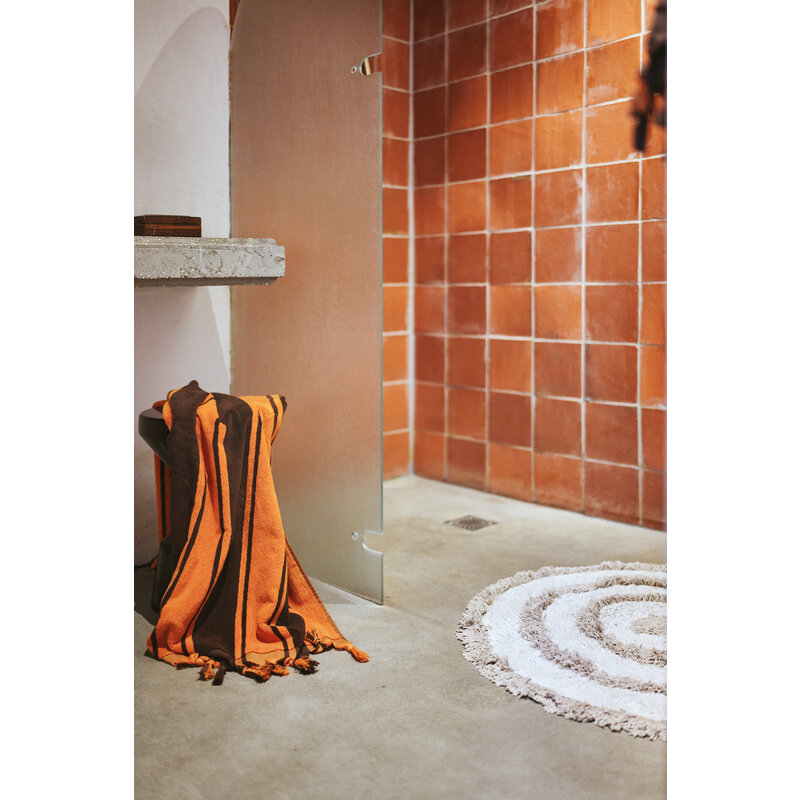 HKLIVING-collectie Round bath mat cream (ø120cm)