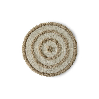 HKliving Round bath mat cream (ø80cm)