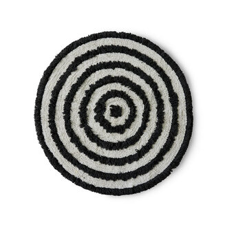 HKliving Round bath mat monochrome (ø120cm)