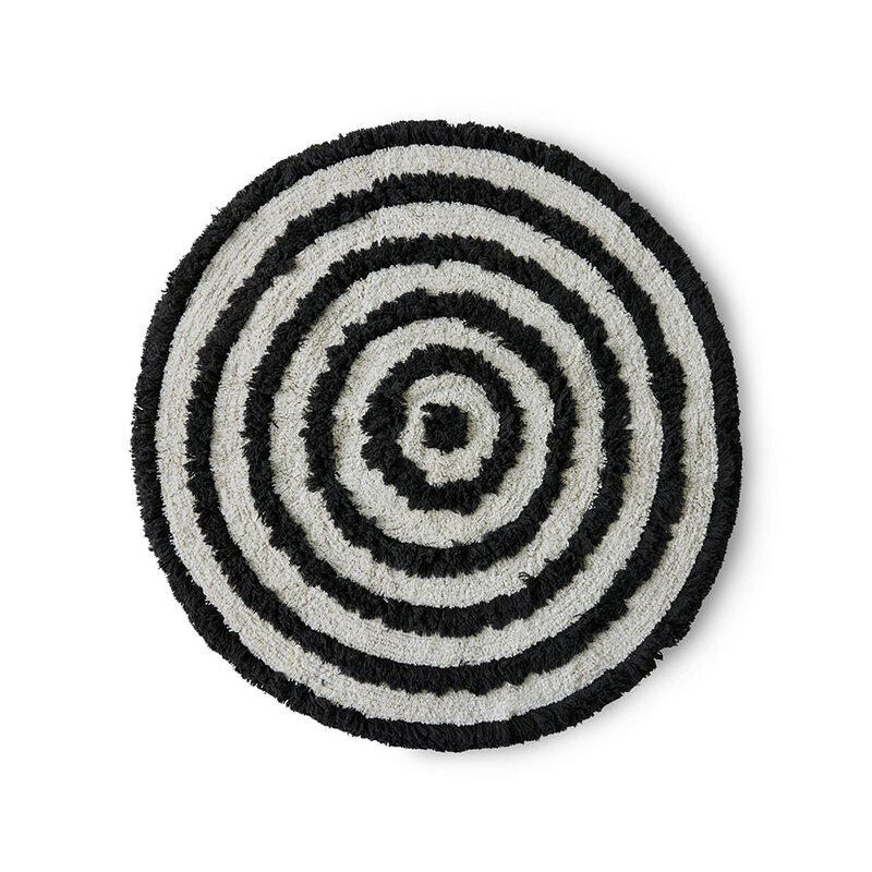 HKliving-collectie Round bath mat monochrome (ø120cm)