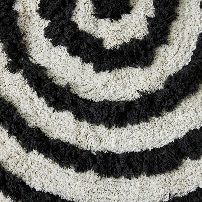 HKliving-collectie Round bath mat monochrome (ø120cm)