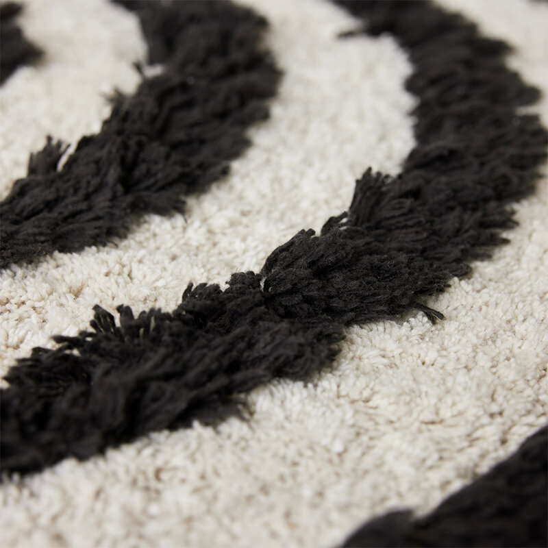HKLIVING-collectie Round bath mat monochrome (ø120cm)