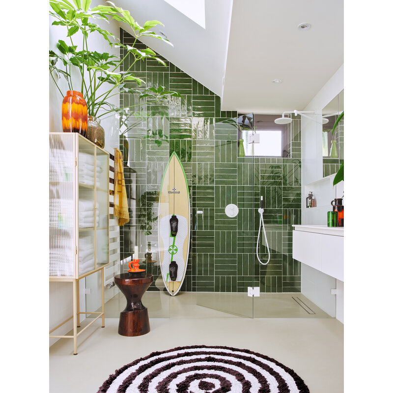 HKLIVING-collectie Round bath mat monochrome (ø120cm)