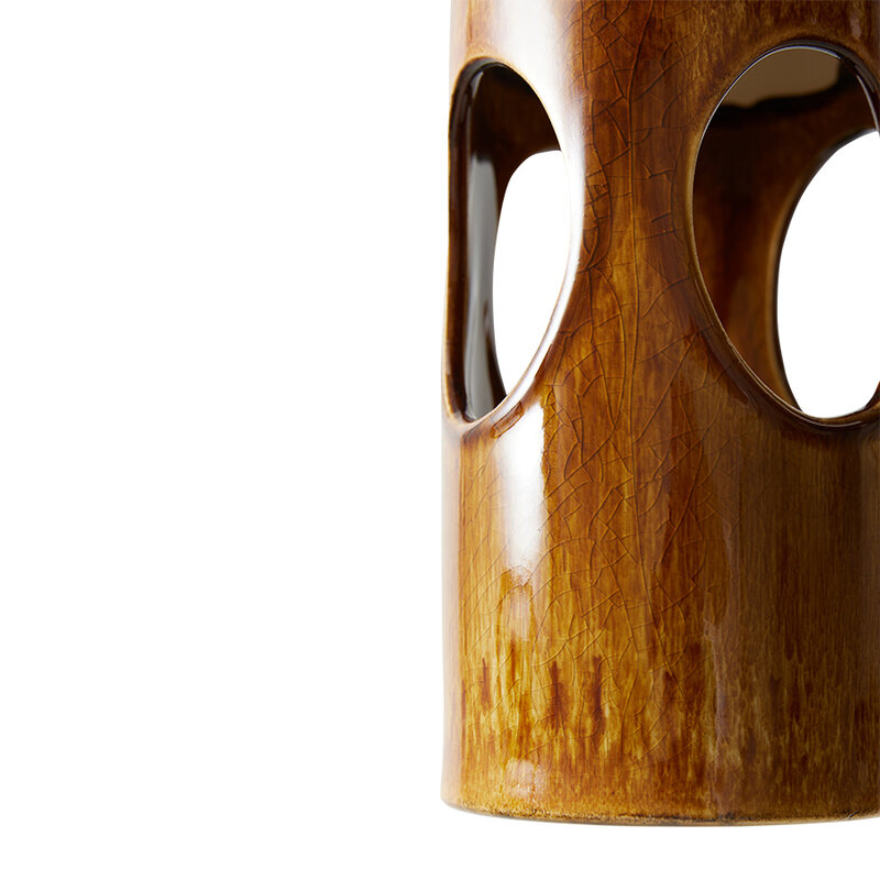 HKliving-collectie Keramieken hanglamp  Palissanderhout