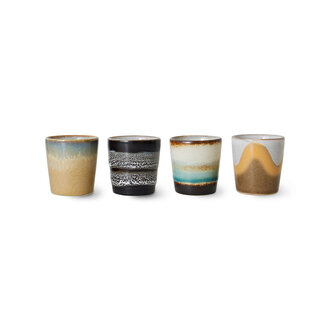 HKliving 70s ceramics: egg cups, granite (set of 4)