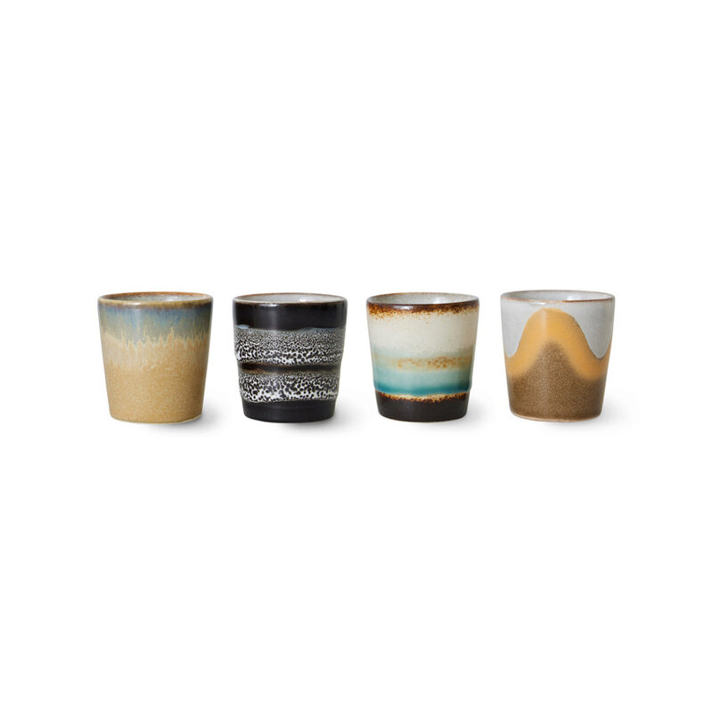 HKliving-collectie 70s ceramics: egg cups, granite (set of 4)