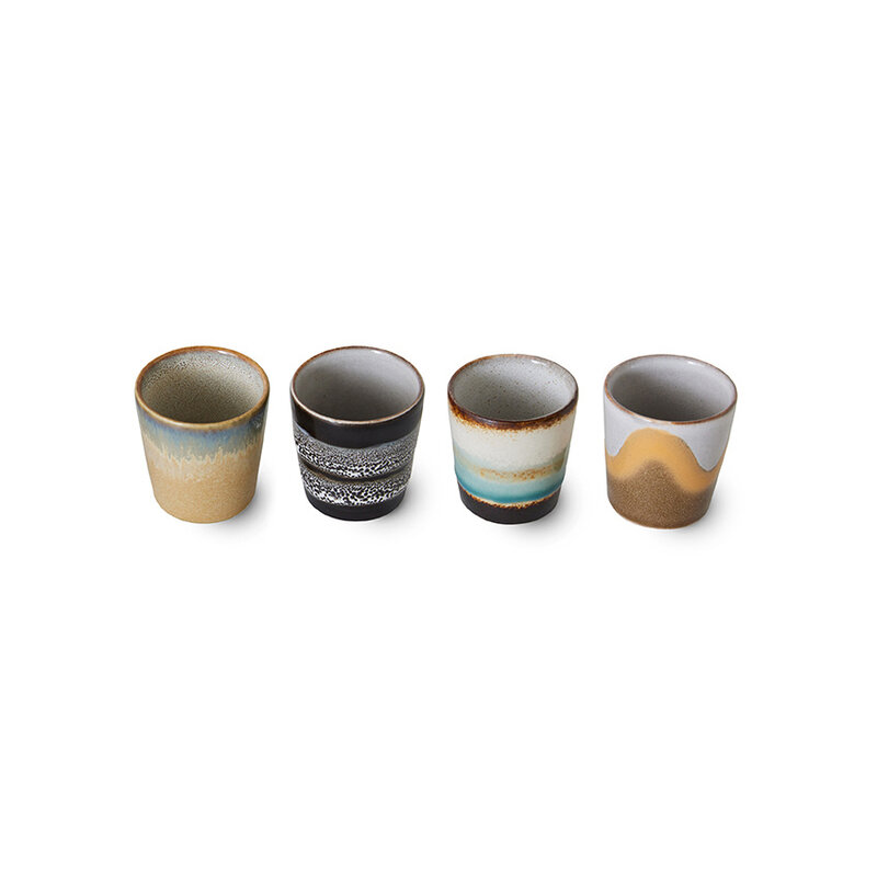 HKliving-collectie 70s ceramics: egg cups, granite (set of 4)