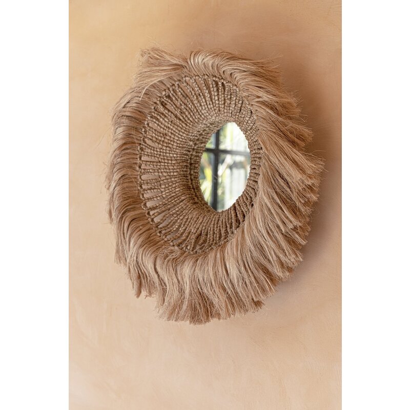Bazar Bizar-collectie De Abaca Solomon Spiegel - Naturel