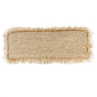 Bazar Bizar Het Raffia Kussen - Naturel - 35x100
