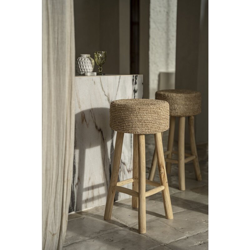 Bazar Bizar-collectie Raffia Barstoel