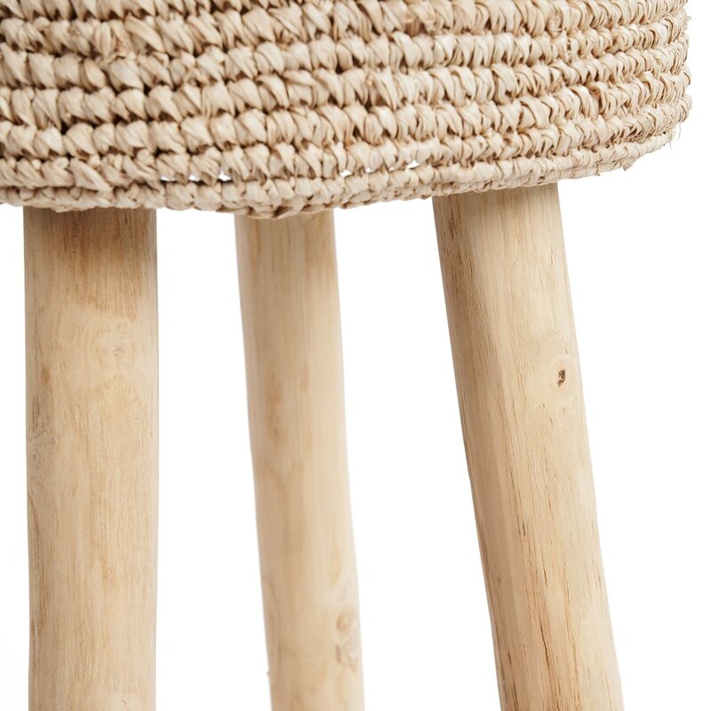 Bazar Bizar-collectie Raffia Barstoel