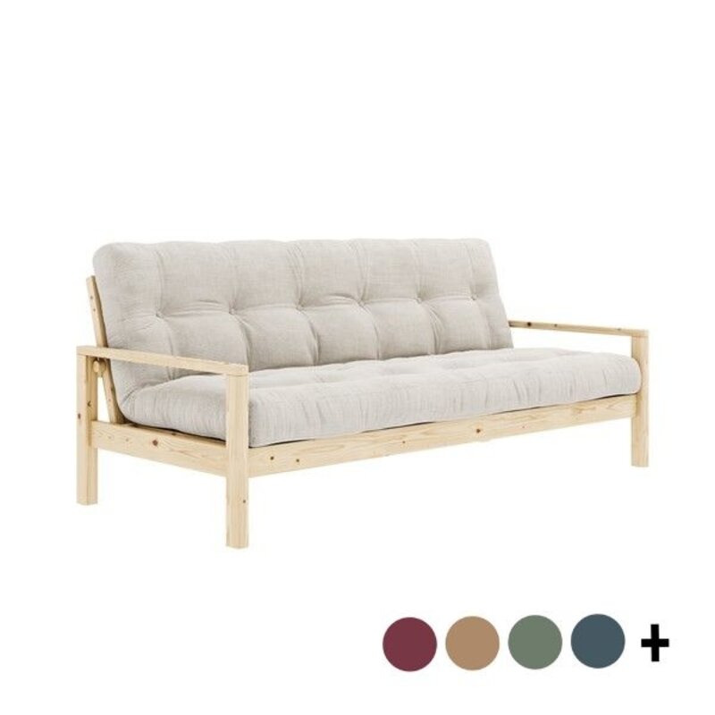 Karup Design-collectie KNOB CLEAR LACQUERED W. 5-LAYER MIXED MATTRESS IVORY