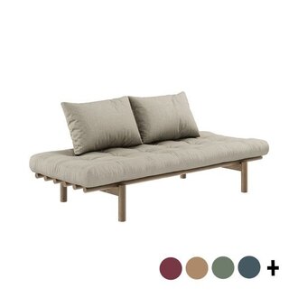 Karup Design PACE DAYBED CAROB BROWN LACQUERED W. 4-LAYER MIXED MATTRESS NATURAL
