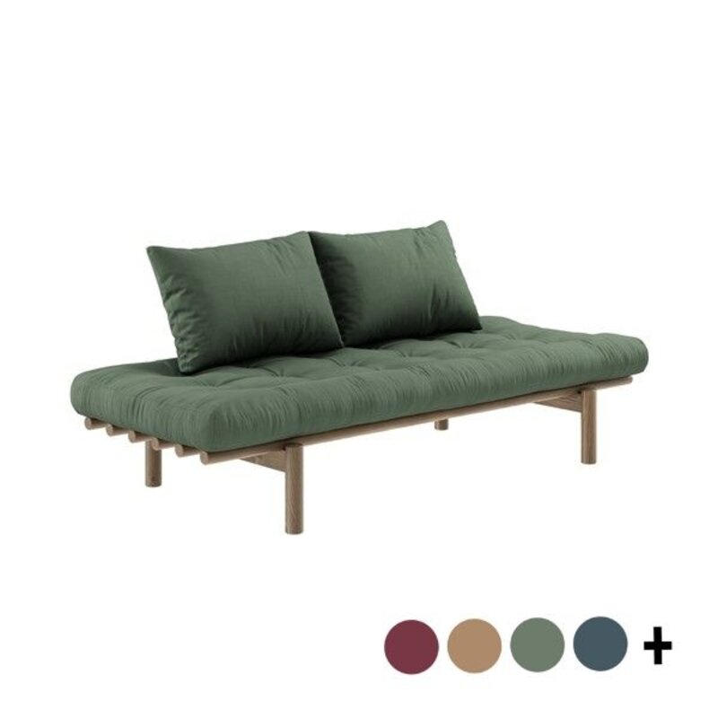 Karup Design-collectie PACE DAYBED CAROB BROWN LACQUERED W. 4-LAYER MIXED MATTRESS NATURAL