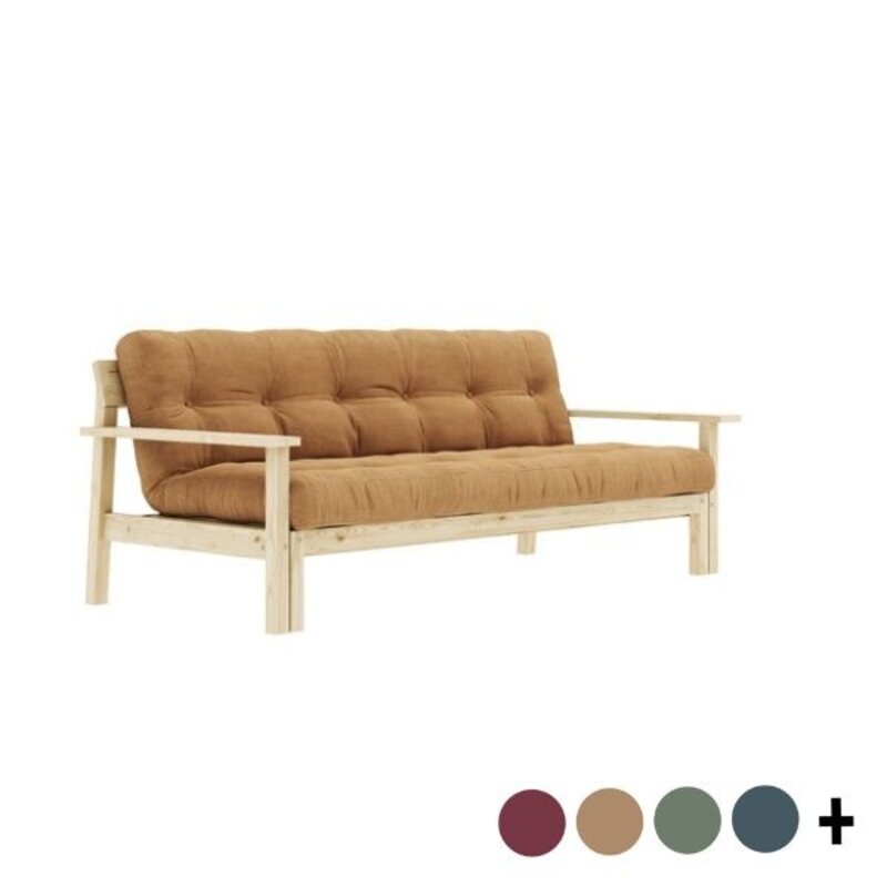 Karup Design-collectie UNWIND CLEAR LACQUERED W. 5-LAYER MIXED MATTRESS FUDGE BROWN