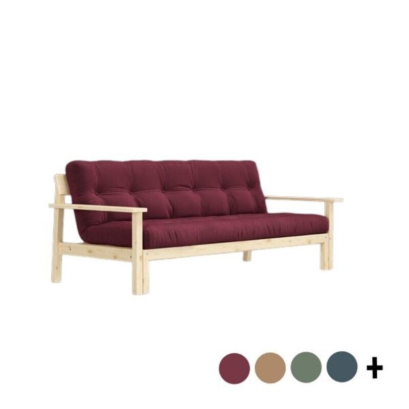 Karup Design-collectie UNWIND CLEAR LACQUERED W. 5-LAYER MIXED MATTRESS FUDGE BROWN