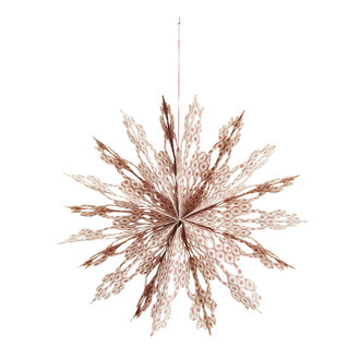 Madam Stoltz Hanging paper star red - off white