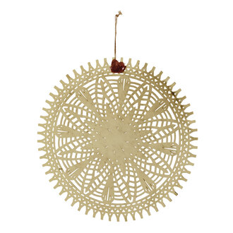 Madam Stoltz Hangornament  rond goud 20 cm