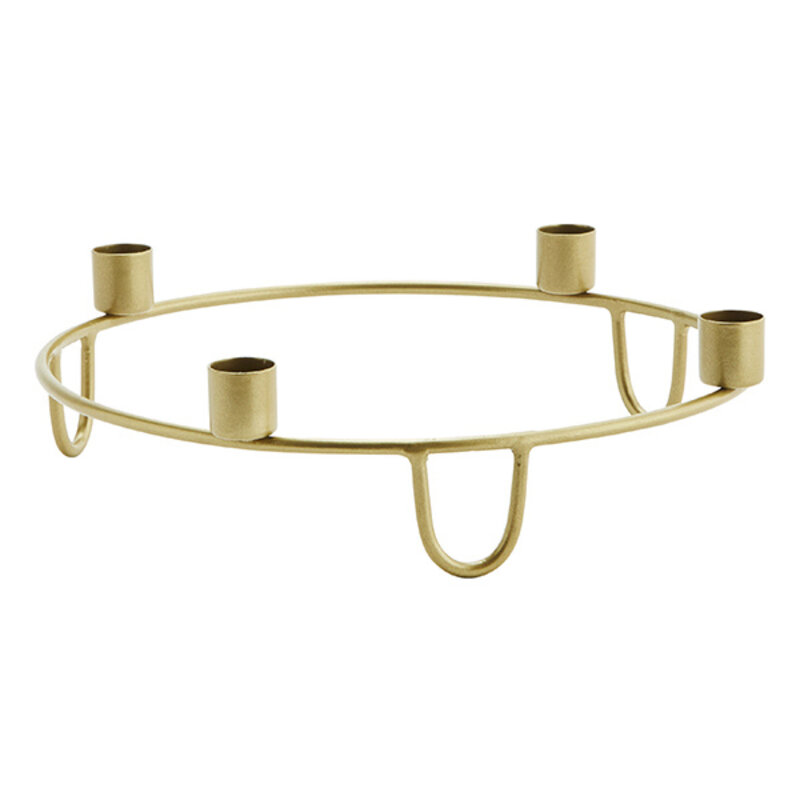 Madam Stoltz-collectie Kandelaar rond antiek brass