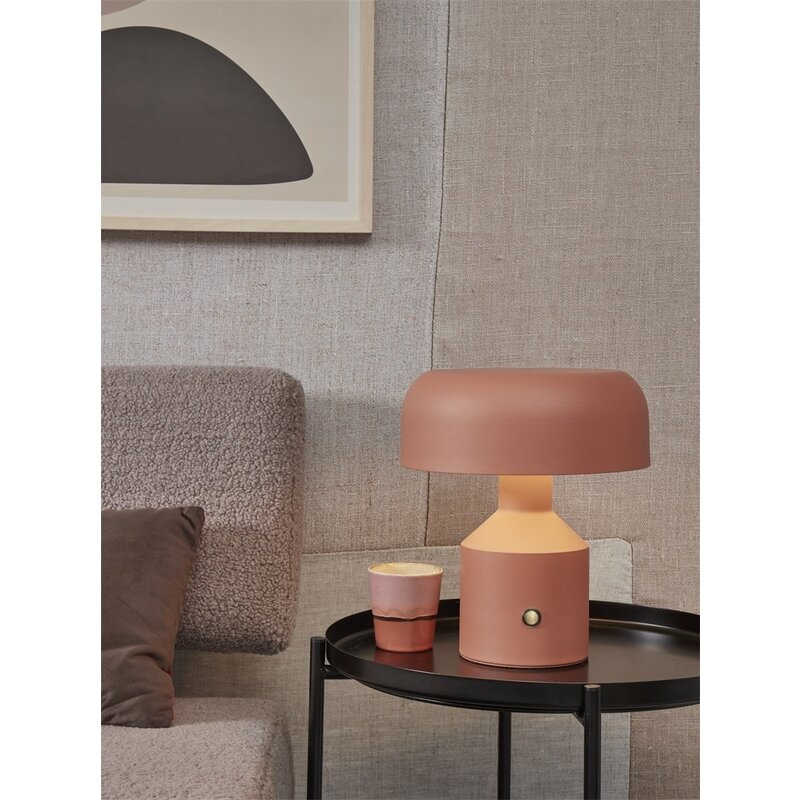 it's about RoMi-collectie Table lamp iron Porto h.30x25cm, terra