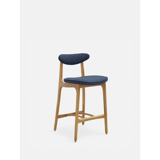 366 Concept 200-190 Barkruk M/75 Boucle Denim Natuurlijk Hout