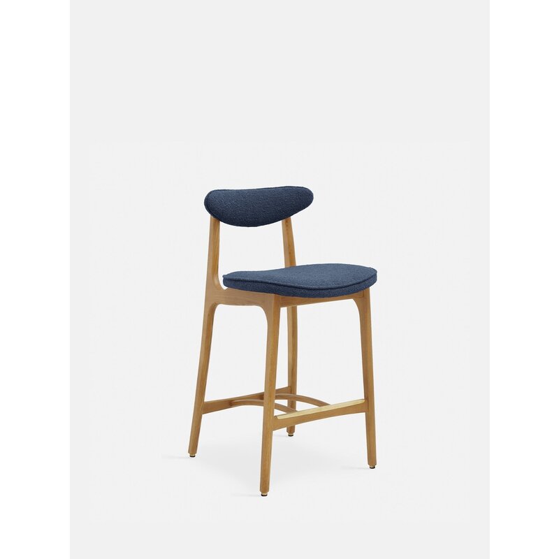 366 Concept 200-190 Barkruk M/75 Boucle Denim Natuurlijk Hout