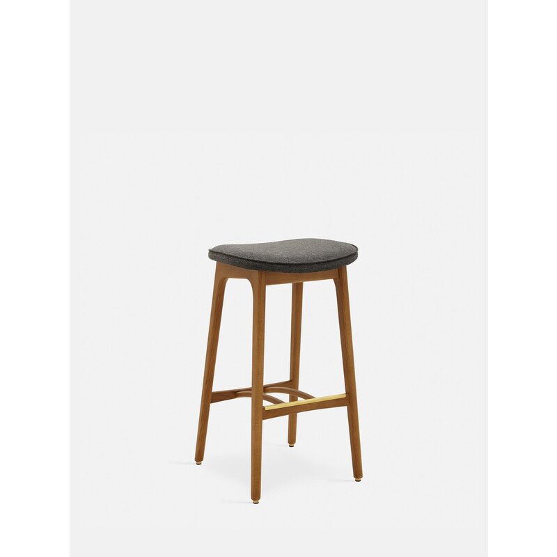 366 Concept 200-190 Barkruk Basic M/75 Wol Grijs Zwart Donker Hout