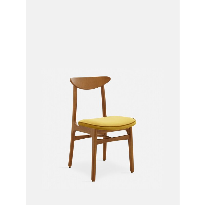 366 Concept 200-190 Stoel Mix Shine Velvet Mosterd Donker Hout