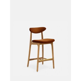 366 Concept 200-190 Barkruk M/75 Fluweel Sierra Natuurlijk Hout