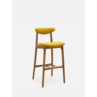 366 Concept 200-190 Barkruk M/75 Wol Mosterd Donker Hout