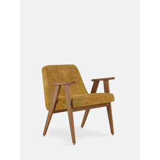 366 Concept 366 Fauteuil Marmer Mosterd Donker Hout