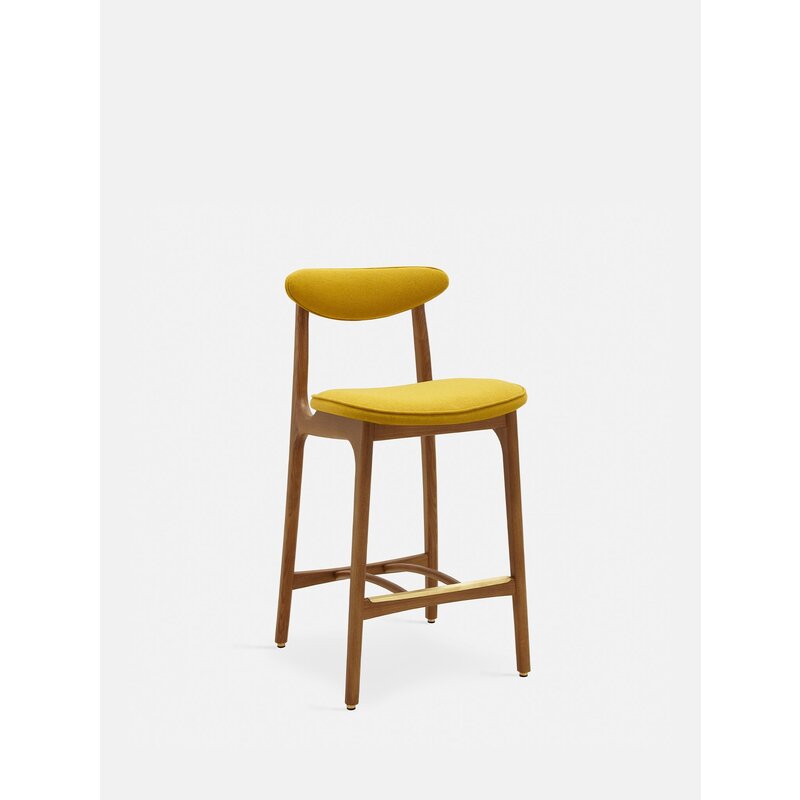 366 Concept 200-190 Barkruk S/65 Wol Grijs Zwart Natuurlijk Hout