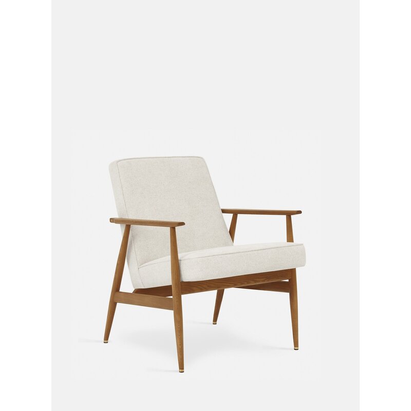 366 Concept FOX Lounge Chair Marmer Wit Donker Hout