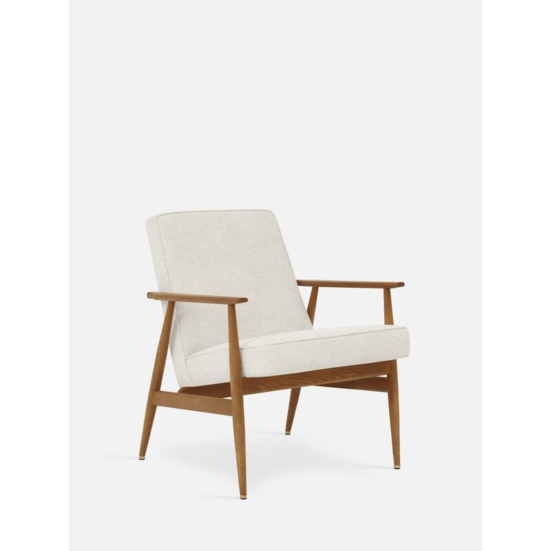 366 Concept FOX Lounge Chair Marmer Wit Donker Hout