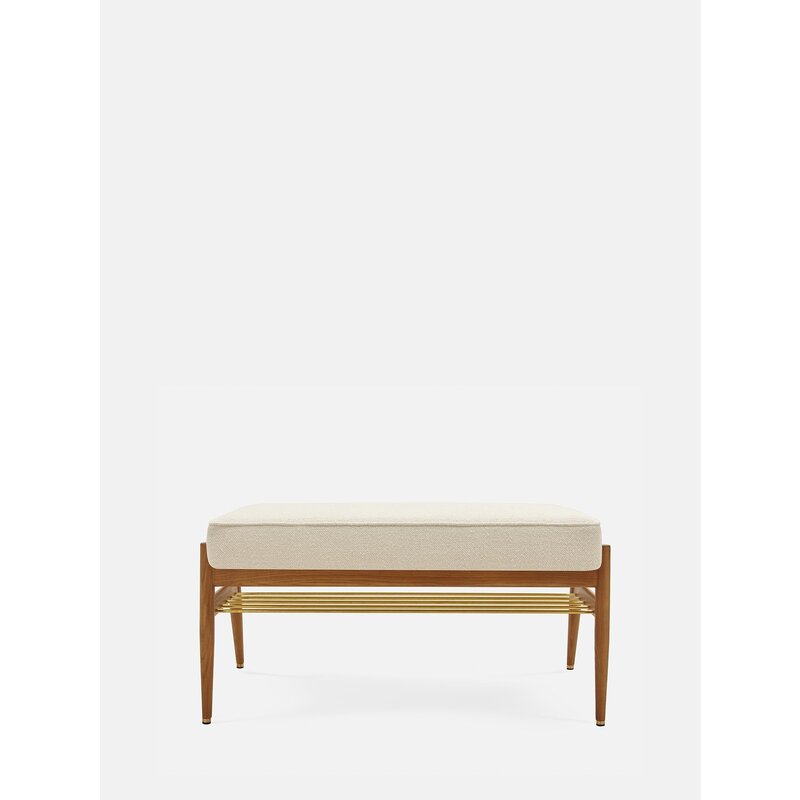 366 Concept FOX Bank 90 Boucle Crème Donker Hout