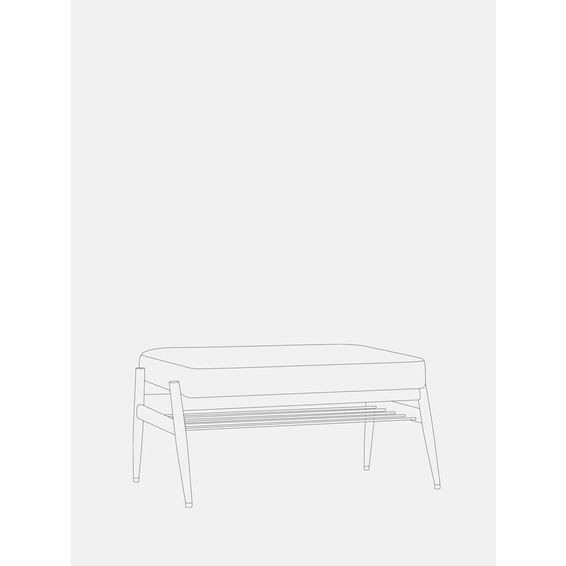 366 Concept FOX Bank 90 Boucle Crème Donker Hout