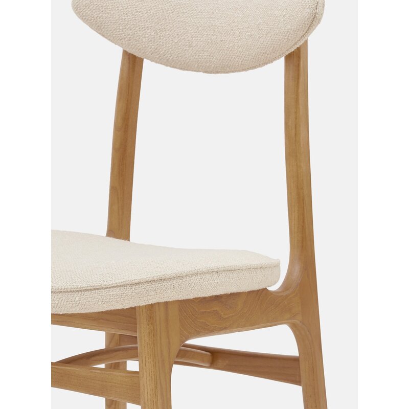 366 Concept 200-190 Stoel Boucle Crème Natuurlijk Hout