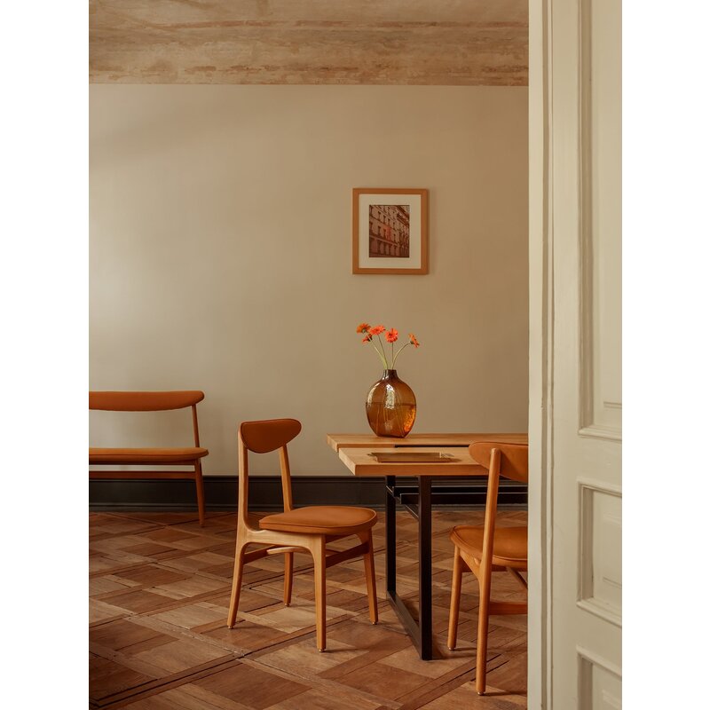 366 Concept 200-190 Stoel Fluweel Schildpad Natuurlijk Hout