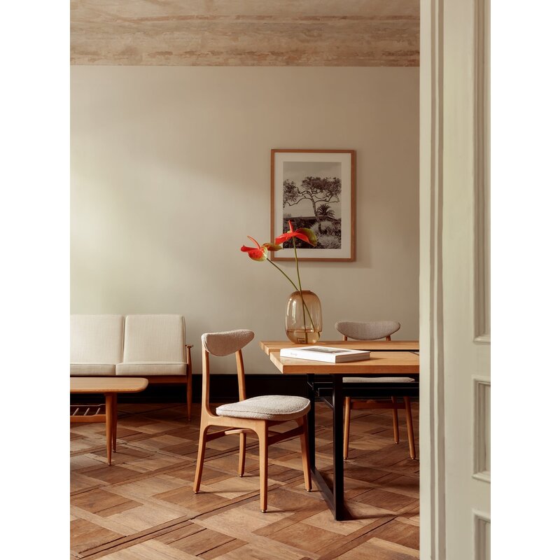 366 Concept 200-190 Stoel Fluweel Schildpad Natuurlijk Hout