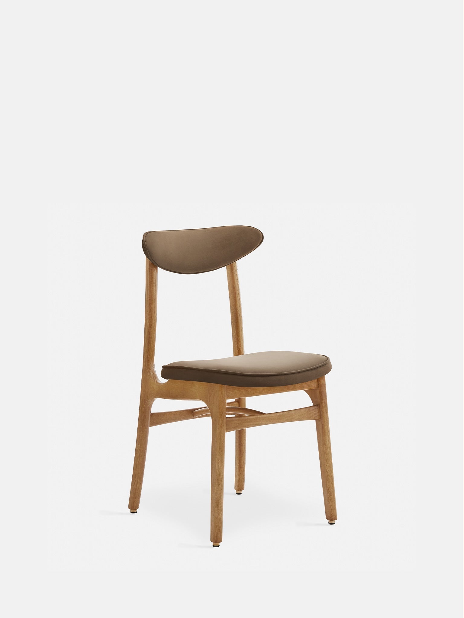 366 Concept 200-190 Stoel Shine Velvet Taupe Natuurlijk Hout