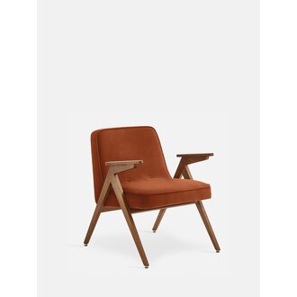 366 Concept Konijnenfauteuil Velvet Sierra Donker Hout