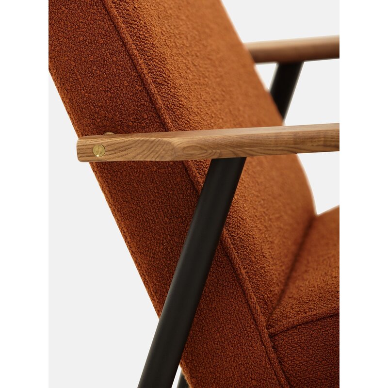 366 Concept Fox Metal Lounge Chair Boucle Sierra 03 - Fox Metalen Loungestoel Boucle Sierra 03