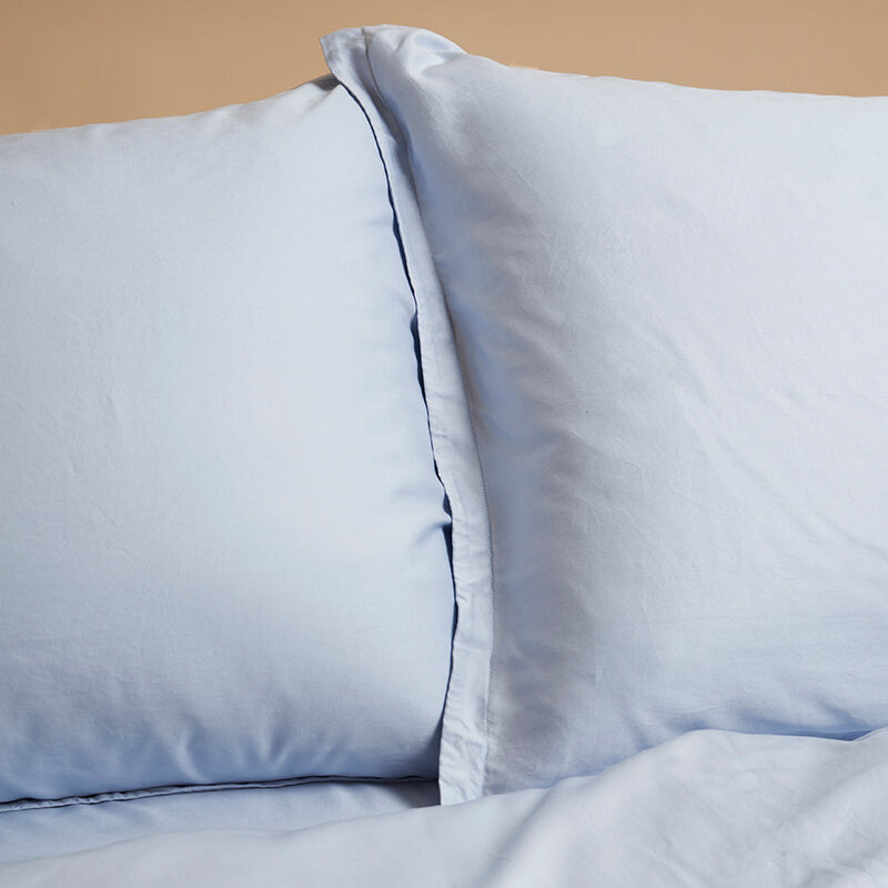 Coco & Cici Tencel kussensloop licht blauw - Tencel pillowcase licht blauw