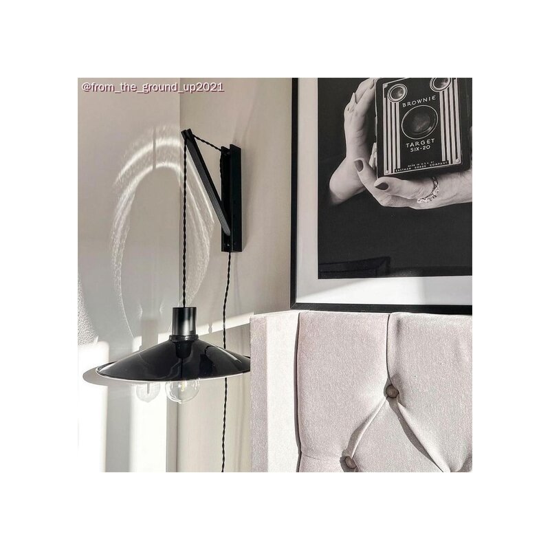 E|L by DEENS.NL-collectie Lampenkap Swing zwart
