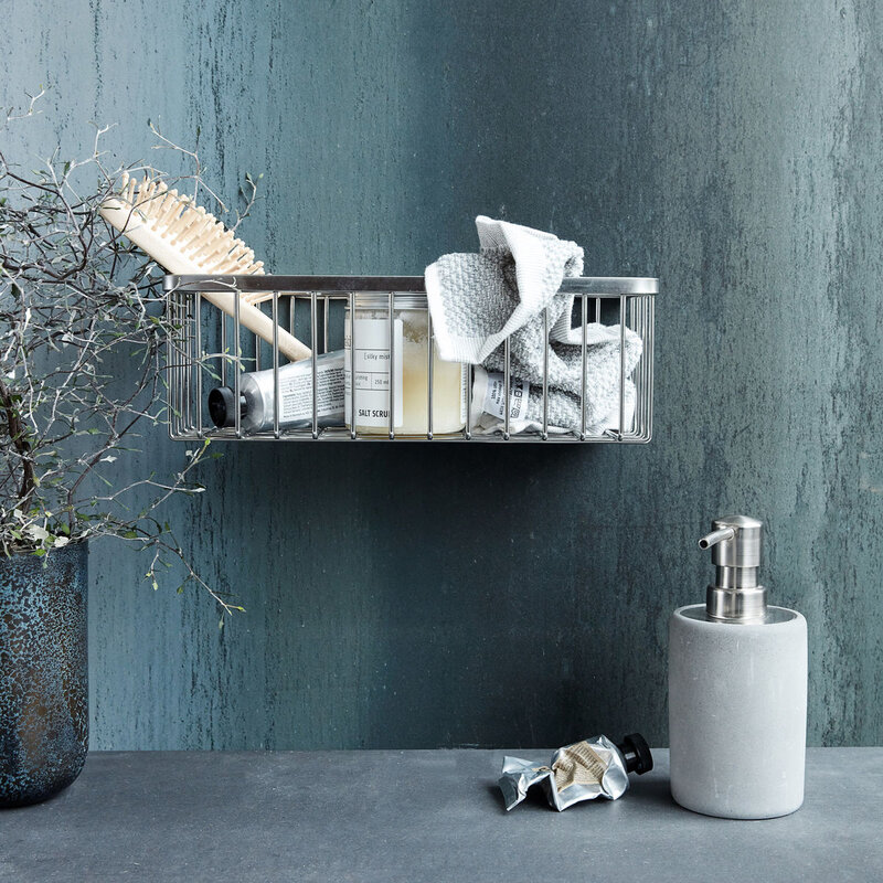 House Doctor-collectie Basket Bath Zilveren afwerking