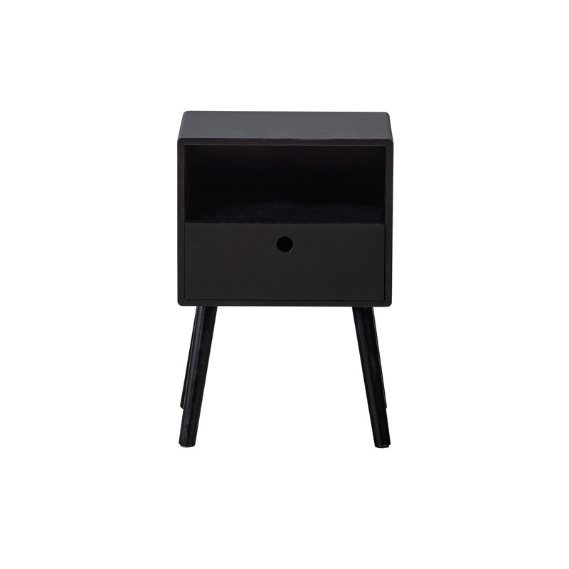 WOOOD-collectie Ozzy Nightstand Wood Black