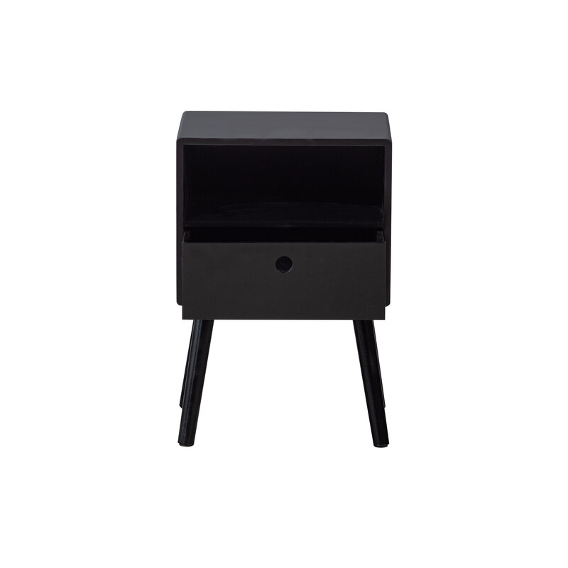 WOOOD-collectie Ozzy Nightstand Wood Black