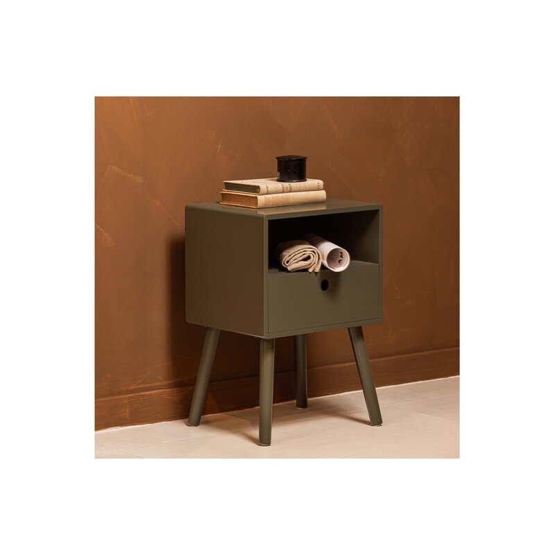 WOOOD-collectie Ozzy Nightstand Wood Warm Green